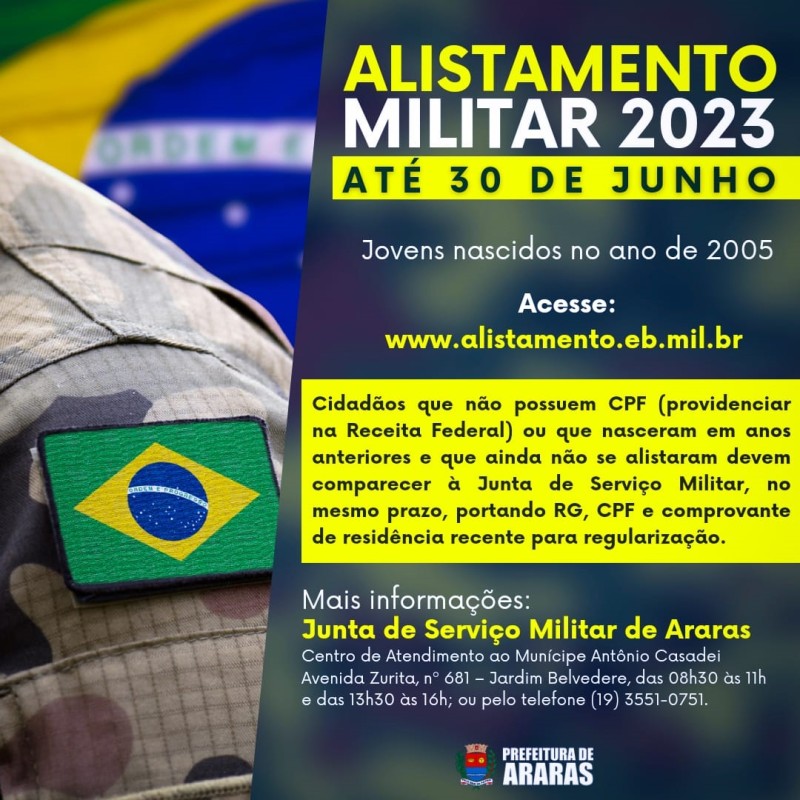 Prazo para realizar alistamento militar termina em 30 de junho